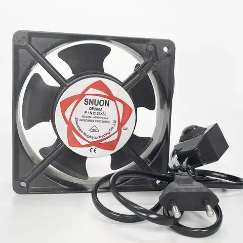 Осевой охлаждающий вытяжной вентилятор с кабелем питания, 220-240 В, 120 мм