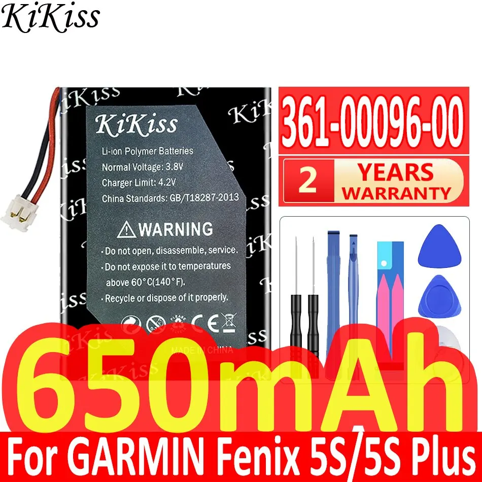 

Аккумулятор KiKiss 361-00096-00 650 мАч для GARMIN Fenix 5s Fenix 5s Plus 5splus Batteria + Бесплатные инструменты
