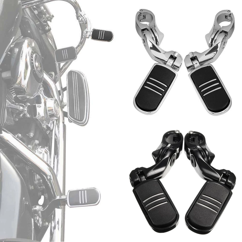 1 Pair 32MM 1-1/4" Motorcycle Engine Guard Highway Pegs Footpeg Kit For Harley Davidson Streamliner Touring Road Glide