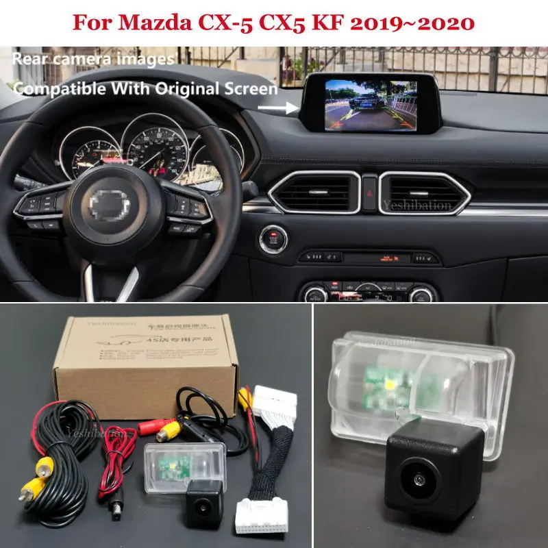 Фото Камера заднего вида для Mazda CX-5 CX 5 CX5 KF 2019 2020 2021 — комплекты камер заднего вида RCA и оригинальный экран, совместимые №1