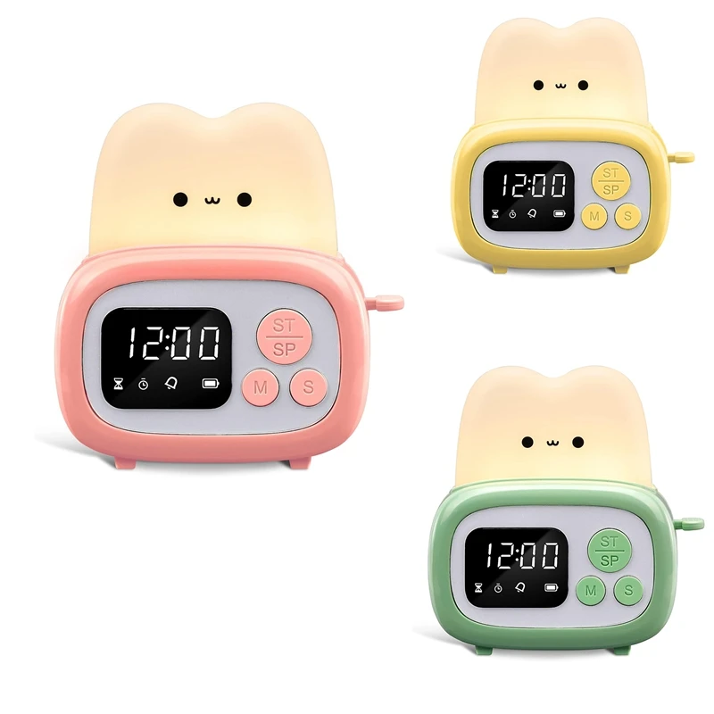 Alarm Digital Timer Easy To Use For Kids Pink