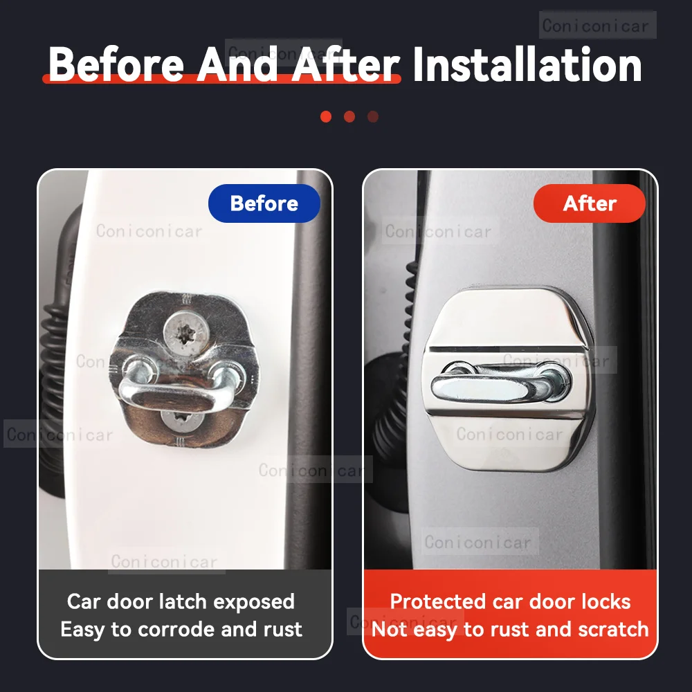 Автомобильный Дверной замок защитная крышка эмблемы украшение из нержавеющей