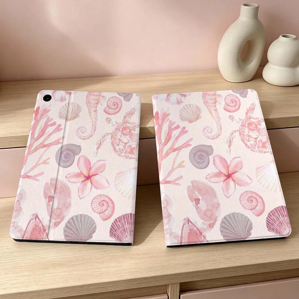 Фото Мягкий чехол для планшетов Samsung Galaxy Tab S11 S10 S9 S8 S7 S6 A11 A9 A8 A7 Ultra Lite FE Plus с рисунком розовой морской звезды и черепахи №4