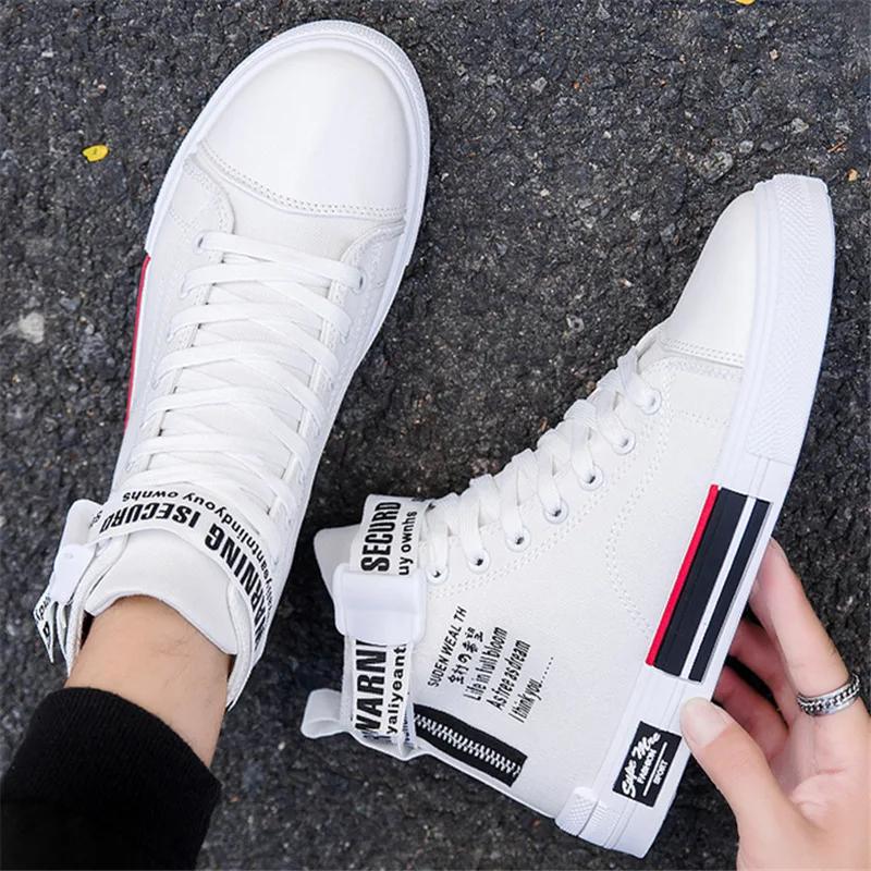 High Top Canvas Shoes Men Casual Sneakers Breathable Men's Platform Shoes  NEW Male Board Flats Shoes Man Trend Zapatillas Hombre - купить по выгодной  цене | AliExpress