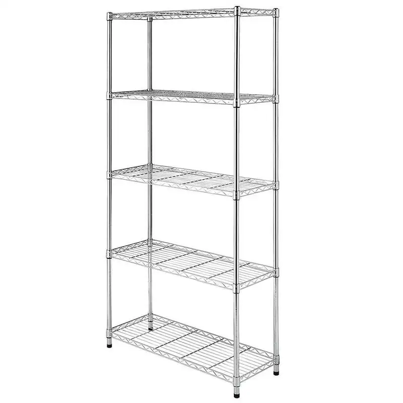

Stylish Silver 330lbs Capacity 35''L x 14''W x 71''H Kitchen Wire Shelving Storage Rack Shelf Pantry Garage Closet Organizers s