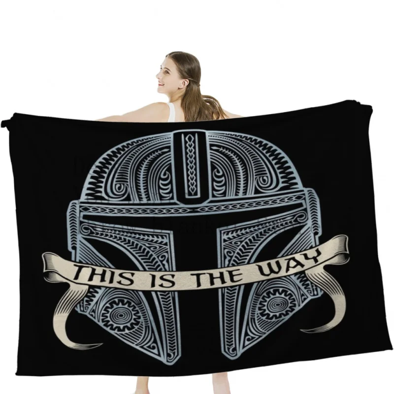 

This is the Way - Tattoo Throw Blankets Soft Velvet Blanket Camping Bedding Blanket Cold Cinema or Travel