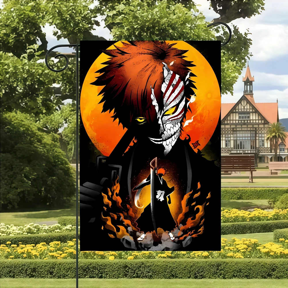 Фото B-bleach-h аниме l-Ichigo-o флаг для гостиной, настенный клуб, подвесной домашний декор в общежитии, художественный гараж, бар, живое украшение, баннер №4