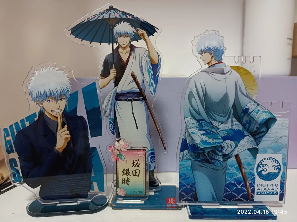 Anime Gin Tama GINTAMA Action Figure Doll Katsura Kotarou Acrylic Stand Model Plate Kimono Cosplay Umbrella Toy for Gift images - 6