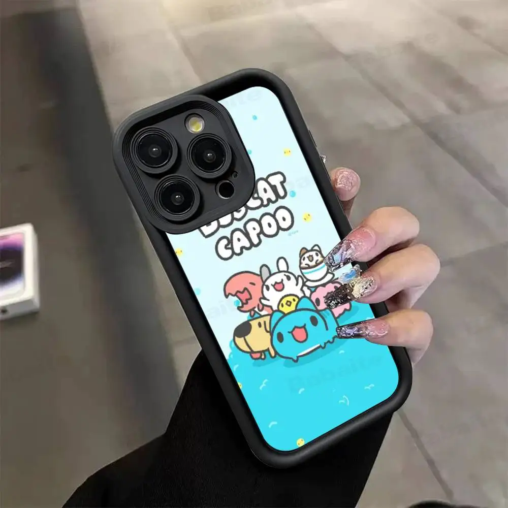 Фото Чехол для телефона B-Bugcat Capoo для iPhone 11, 12, 13, 16, 15, 17, 14 Pro Max, мягкий силиконовый чехол №5