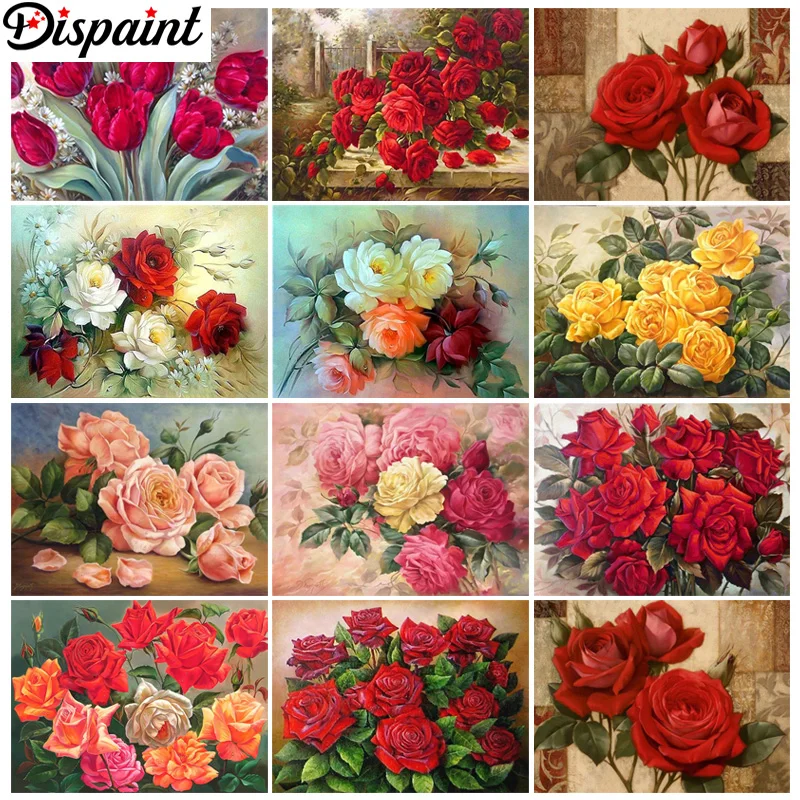 

Картина для алмазной вышивки «цветы розы тюльпан»