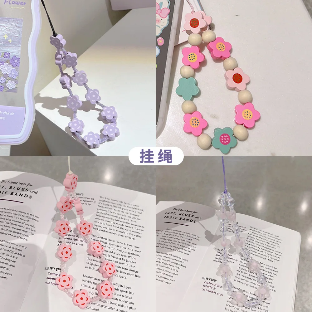 

Fresh Style Colorful Phone Strap Suitable for IPhone Girl's Wrist Strap Handheld Phone Keychain Cute Lanyard Cellphone Lanyard