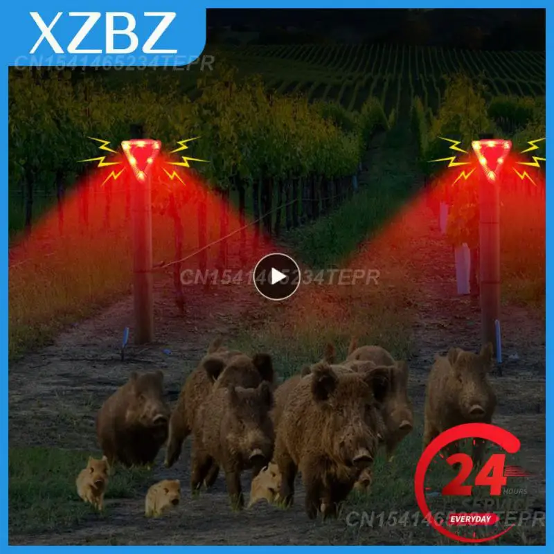 

Animal Repellent Alarm Environmental Ip65 Waterproof Animal Repellent Light 6 Flashing Red Leds Drive Away Wild Animals Solar