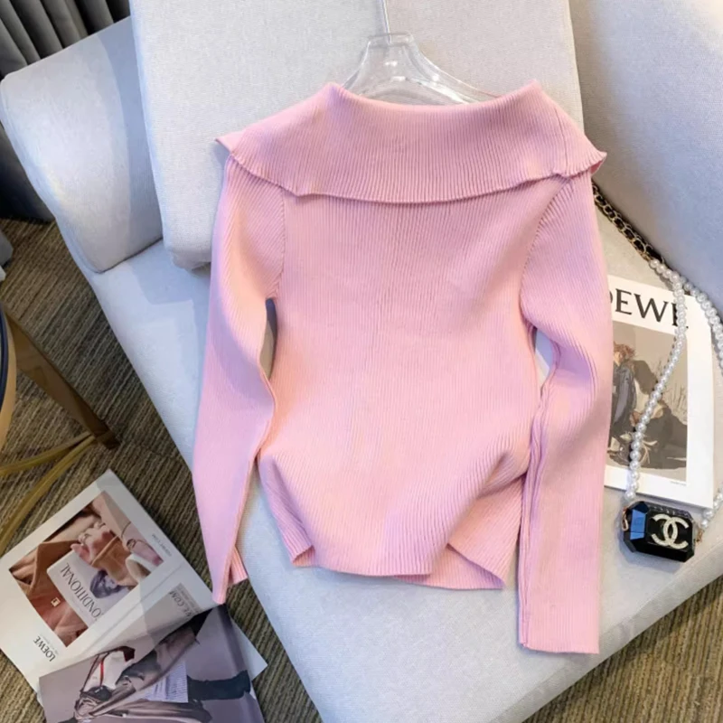 YuooMuoo Стильный осенний женский кардиган с открытыми плечами вязаный хлопковый