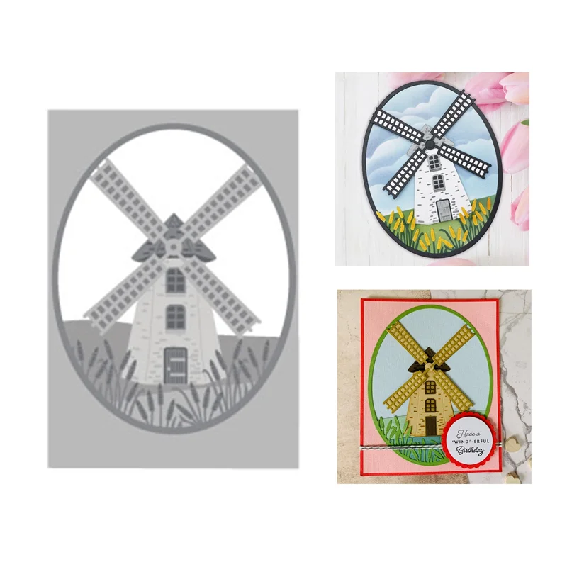 

The Windmill Layering Die Set Cutting Dies Scrapbooking For New 2022 Paper Making Embossing Frame Card Craft