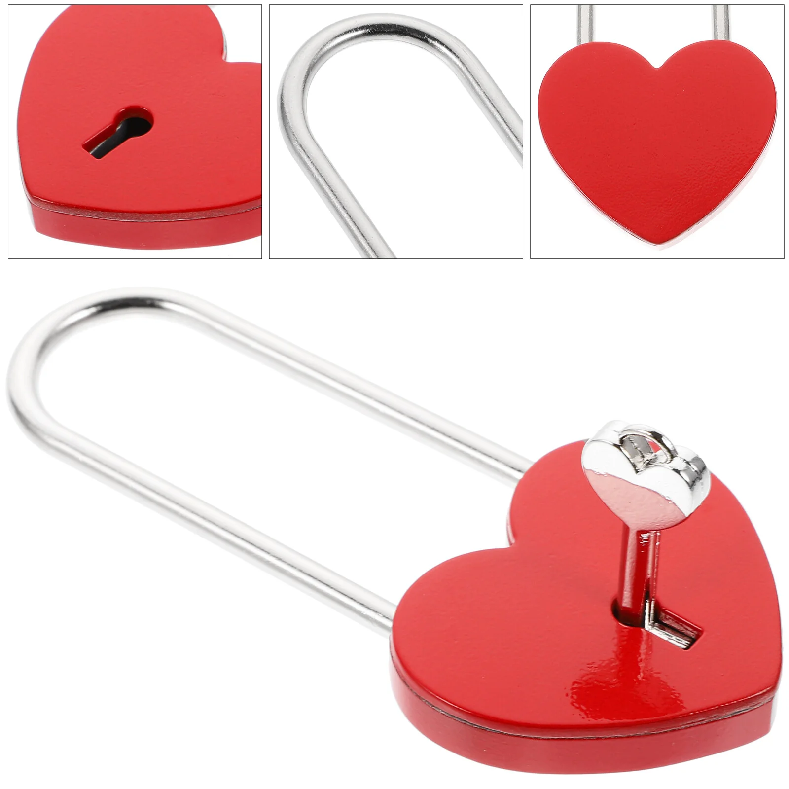 

Pendant Rustproof Lock Mini Tote Gift Security Padlock Zinc Alloy Durable Lovers Red Suitcase