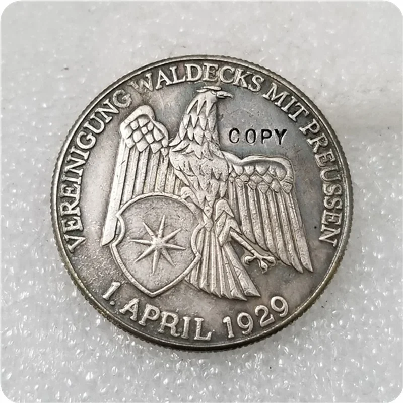 1929 Веймар в Беларусь свободный штат Waldeck европейские монеты КОПИЯ карманные
