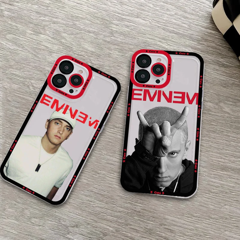 

Hop Rapper Eminem rap Phone Case For iPhone 13 14 Pro Max XS XR 12 11 Pro 13 Mini 6 7 8 Plus Soft Clear Back Cover