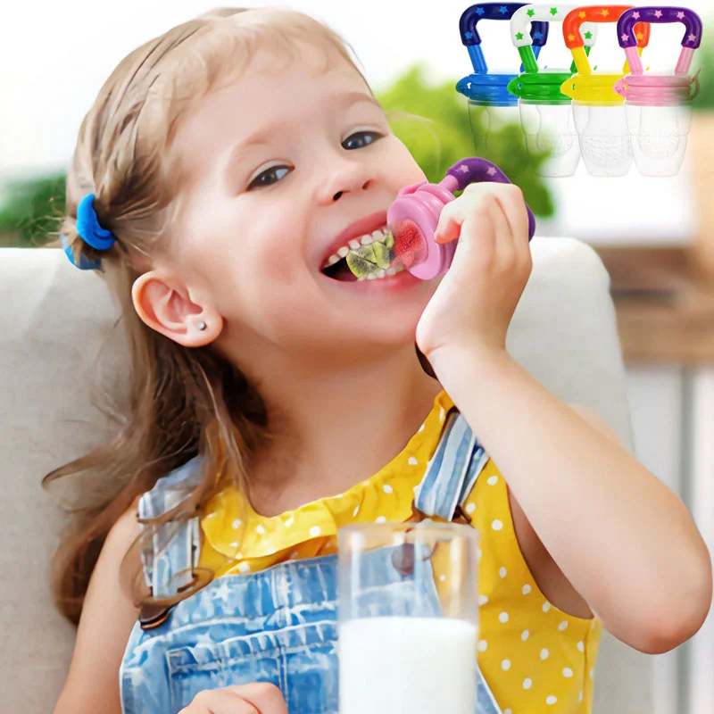 

Silicone Baby Fresh Food Feeder Pacifier Newborn Training to Eat Fruit Grinding Stick BPA Free Toddler Safe Feeding Nipple
