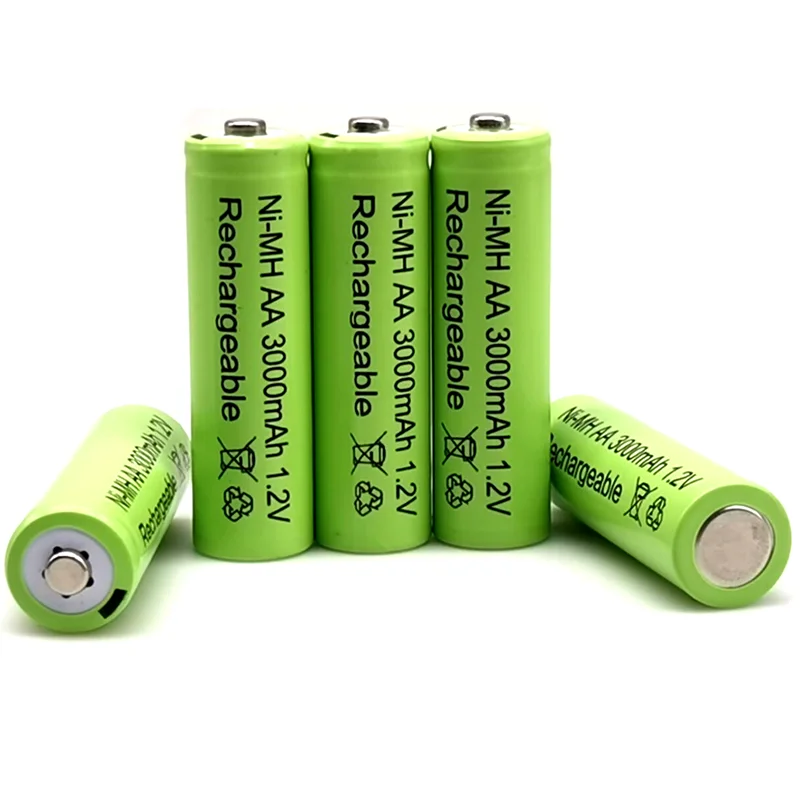 

High quality1,2V 3000 MAh NI MH AA Pre-cargado Bateras Recargables NI-MH Recargable AA Batera Para Juguetes Micrfono De La Cmara