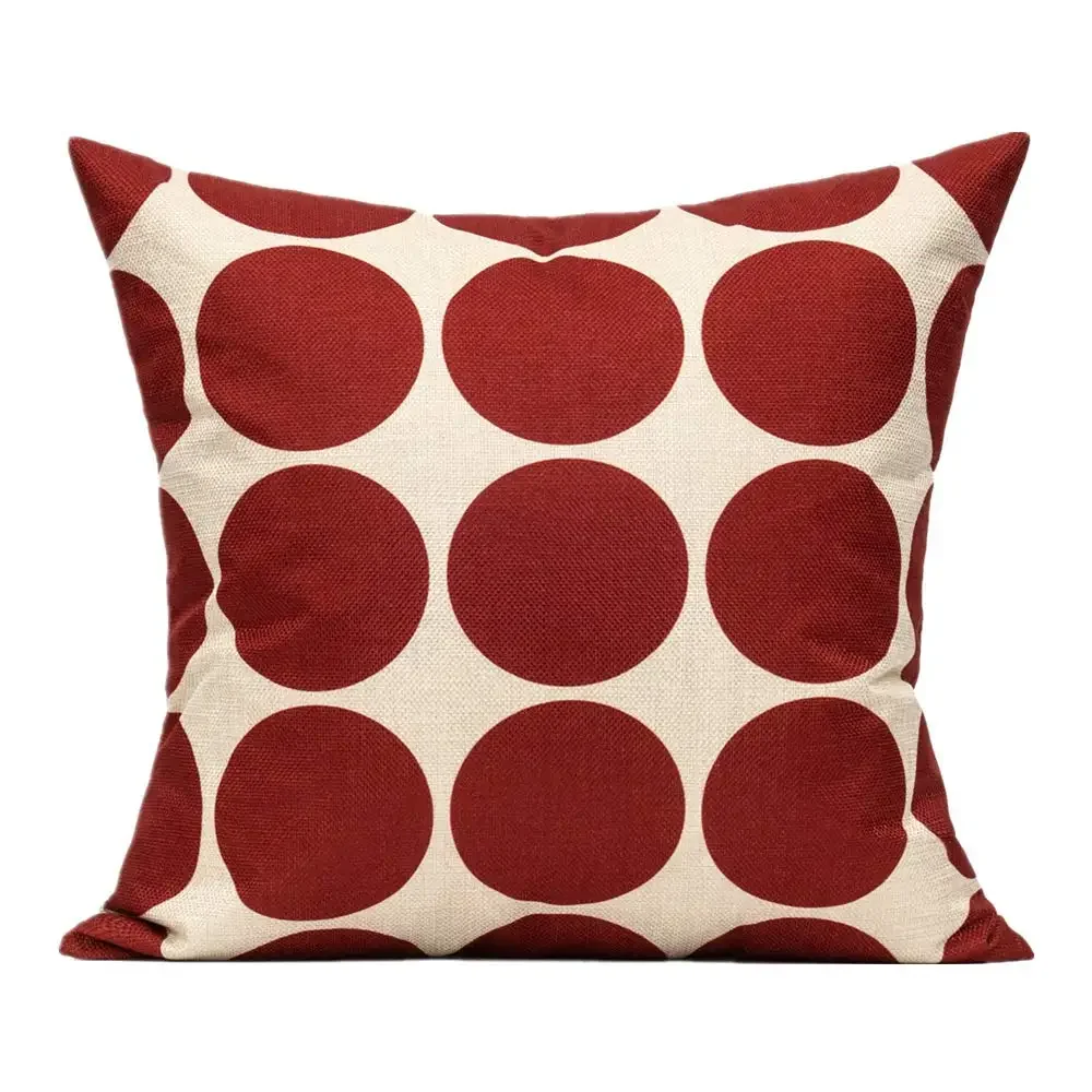 Льняная наволочка Nordic Simple Red 40x40, 45x45, 50x50, 60x60