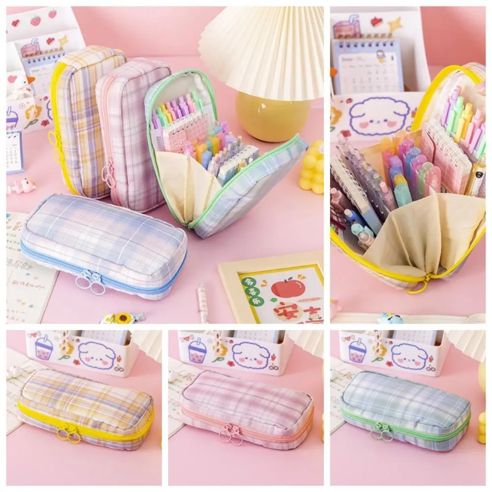 

Desktop Organizer JK Stationery Bag Simple Pencil Holder Cosmetic Pouch JK Pencil Bag Pencil Cases Multi-layer Student