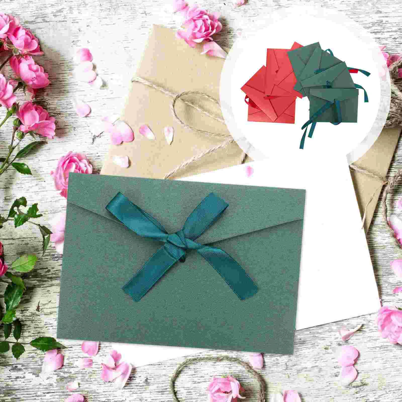 

Envelope Envelop Cardgift Letter Blessing Shagun Bowknot Letters Business Kraft Party Postcard Wedding Holder Years New