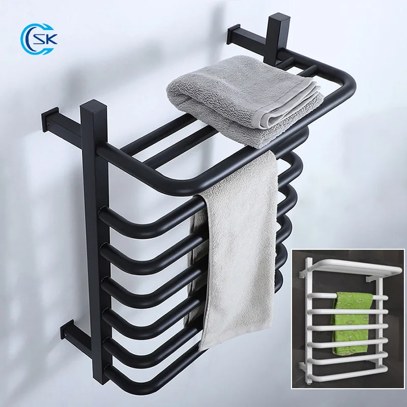 

Ванная комната черный полотенцесушитель термостатический электрический нагретый полотенцедержатель нержавеющая сталь электрический полотенцедержатель настенный полотенцесушитель
