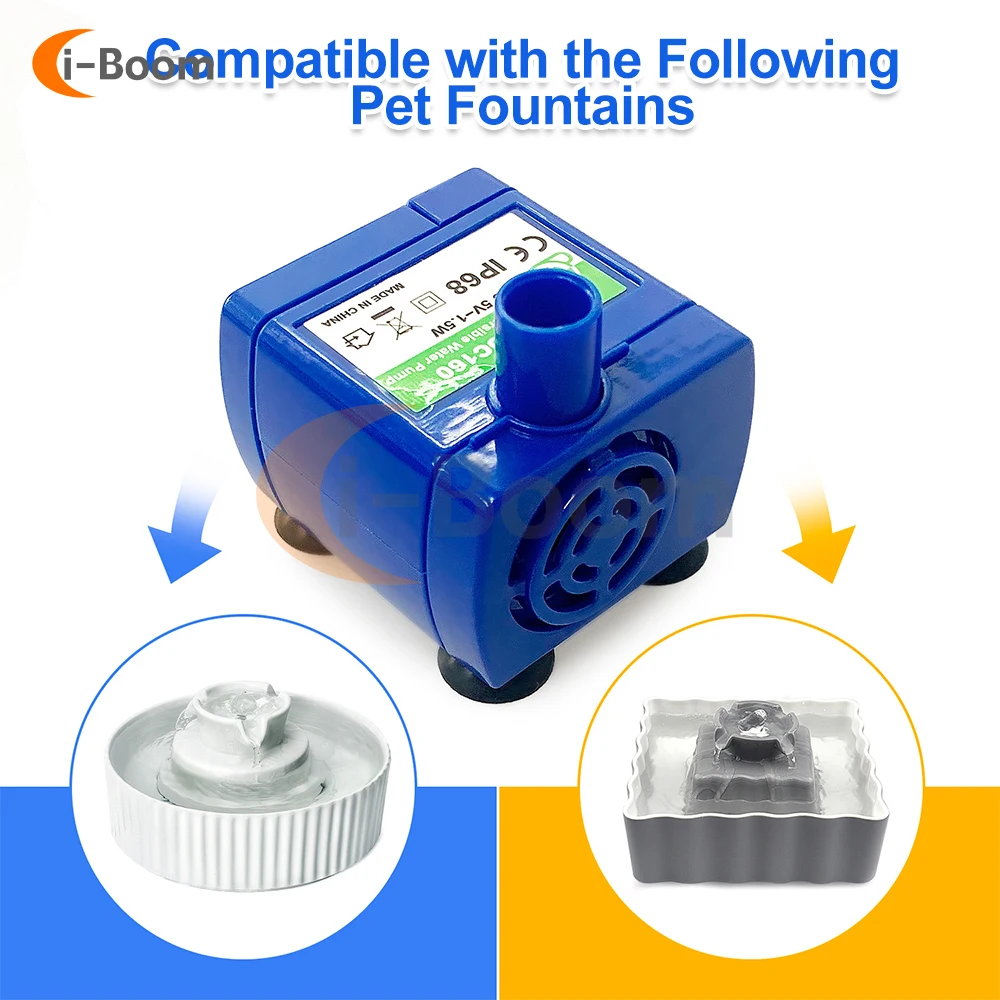 

DC 5V 160L/H 1.5W Mini Submersible Pump USB Ultra-Quiet Pet Water Dispenser Water Pump DR-DC160 Brushless Motor Water Pumps