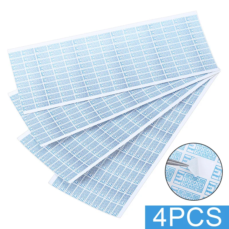 

600PCS Blue Warranty Label Paper 2022 2023 2024 Warranty Void If Damaged Protection Security Label Sticker Seal For Cellophane