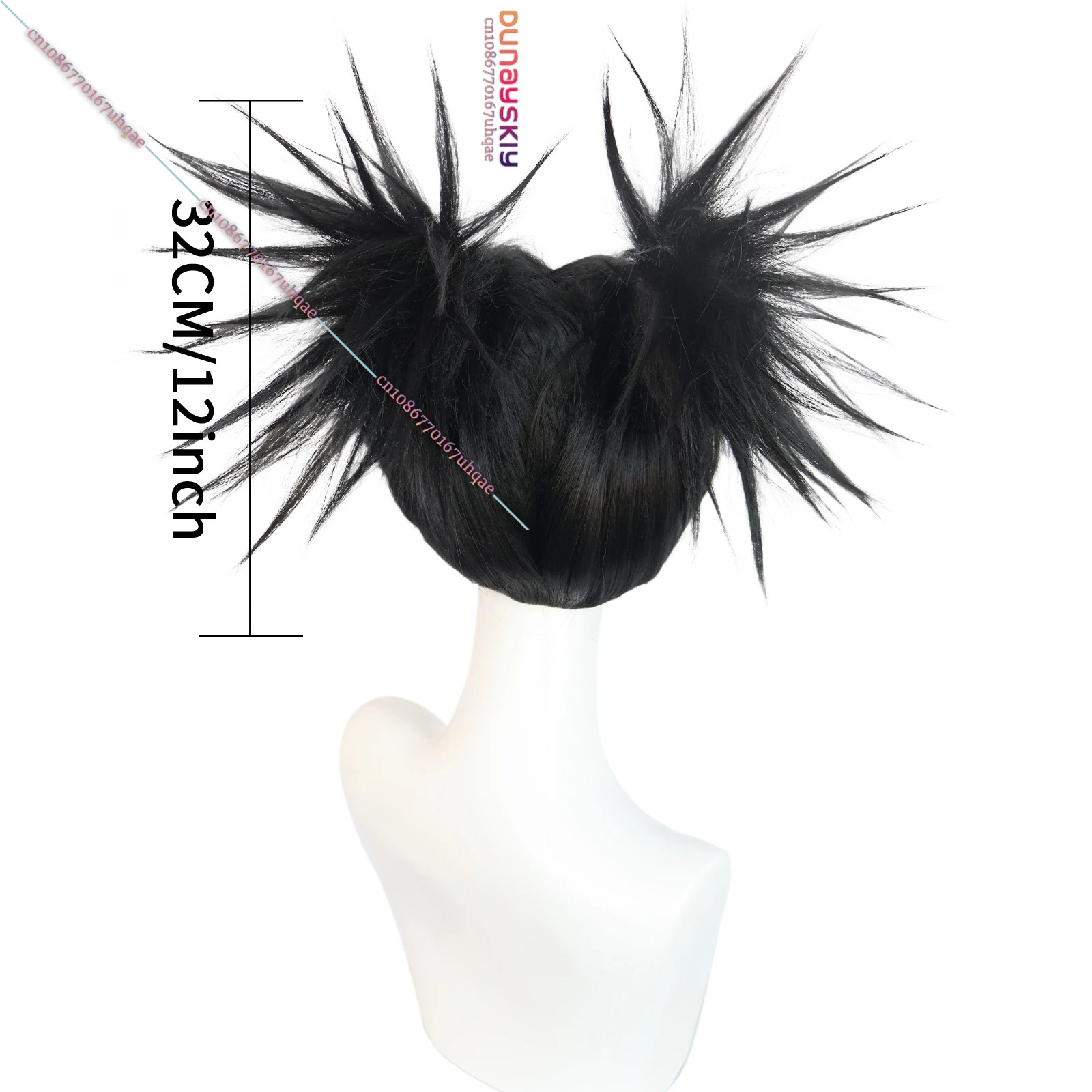 Парик для косплея Choso аниме дзюдзюцу кайсен сезон 2 черный двойной хвост наклейка