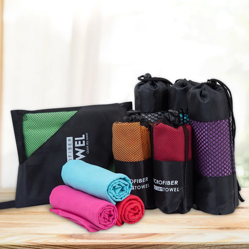 

Quick Dry Beach Towel Portable Bathroom Towel Water Sweat-absorbent Microfiber Towels Outdoor Jogging Fitness Bath Towels
