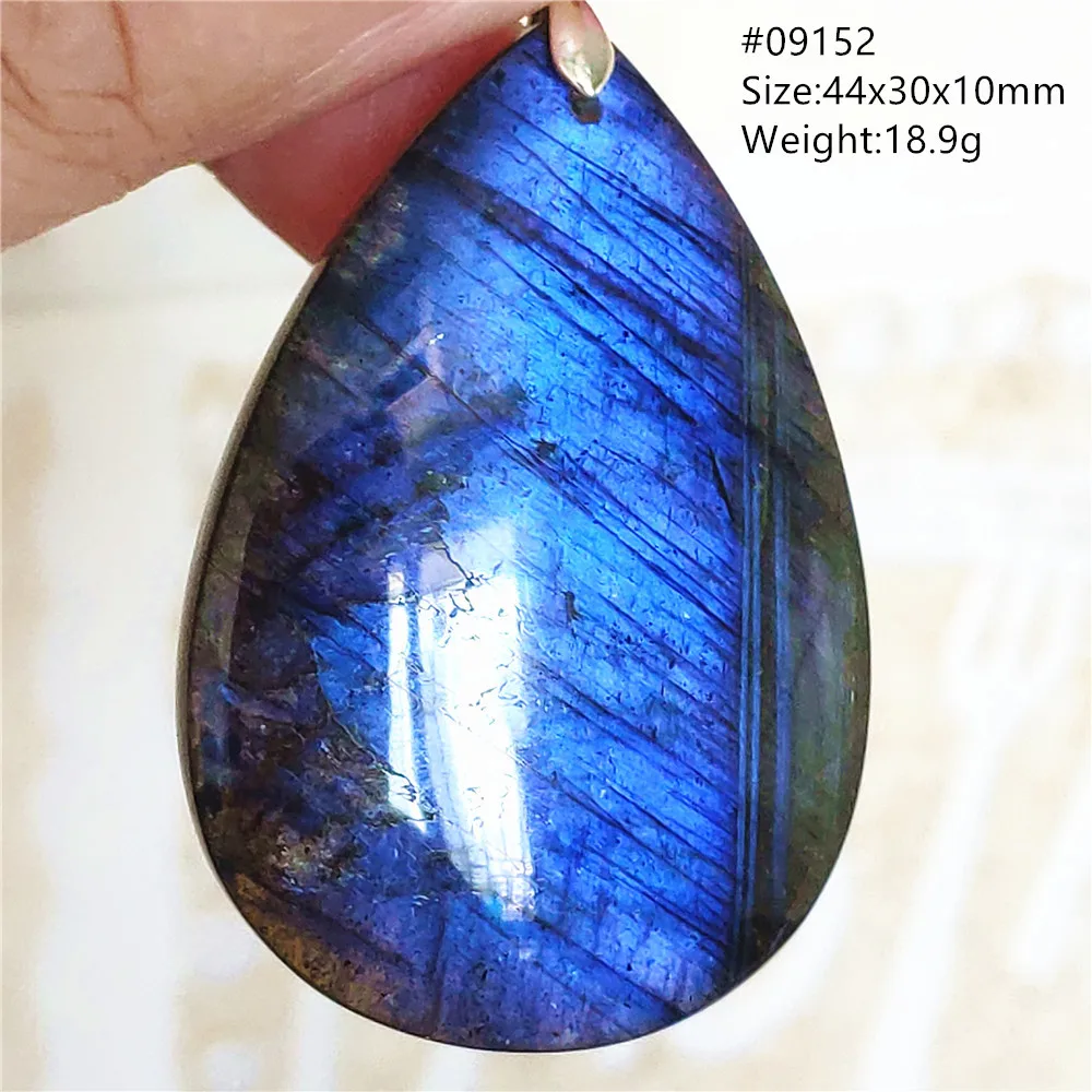 

Natural Blue Light Labradorite Pendant Jewelry Labradorite Water Drop Flash Women Men Healing Crystal AAAAAA