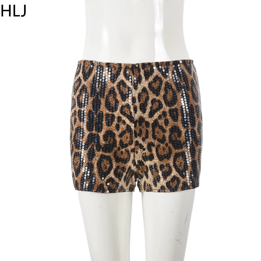 HLJ модные шорты с леопардовым принтом Y2K комплекты из двух предметов женские