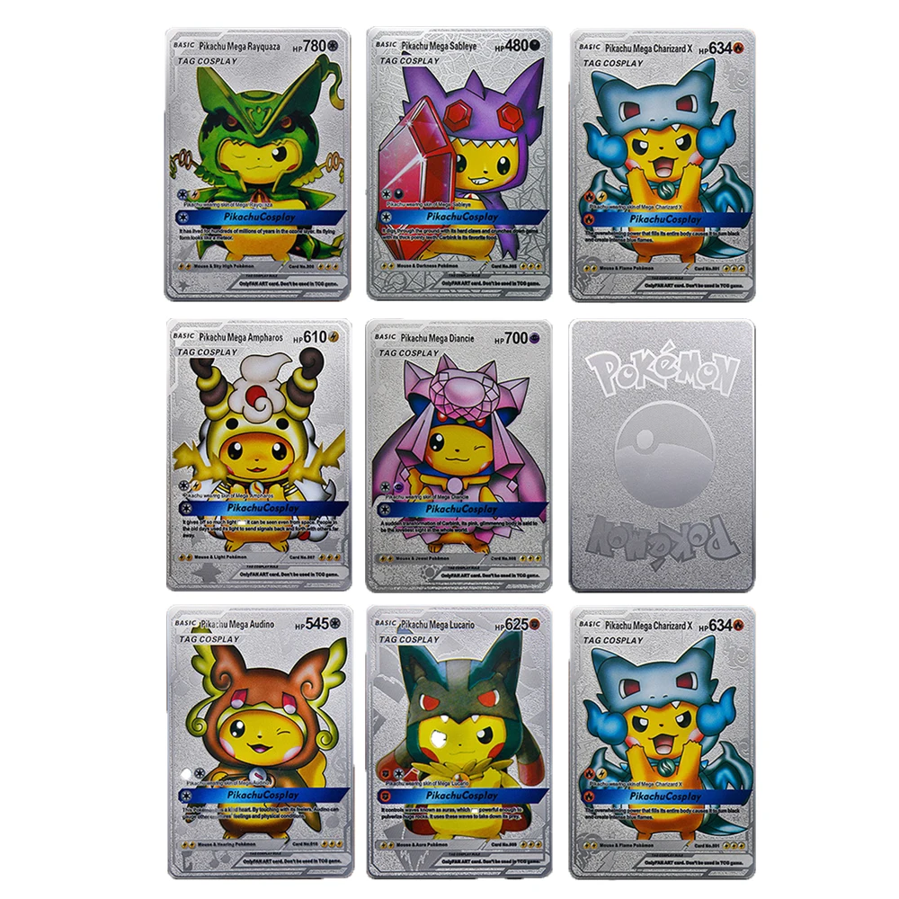 27/54 шт. металлические Покемоны-карты с золотыми буквами | Игрушки и хобби