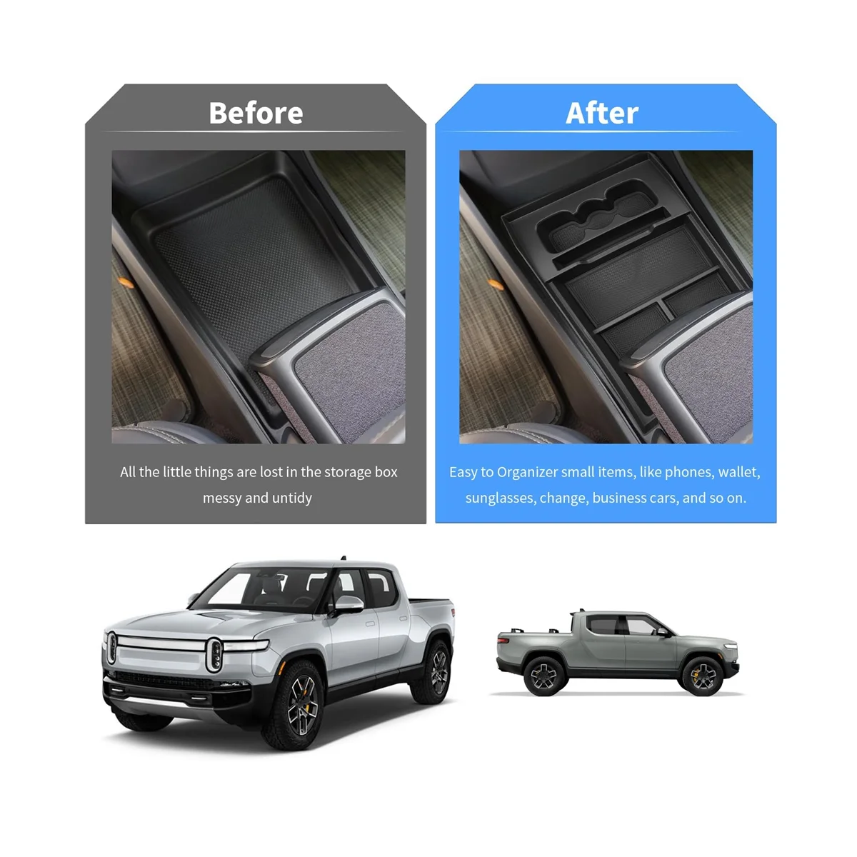 Органайзер центральной консоли нижняя коробка для хранения органайзер rivan R1T R1S