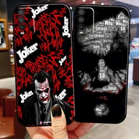 clown the joker for xiaomi redmi 9t phone case soft coque carcasa black liquid silicon