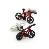 pictogram racing red bicycle french cufflinks business french shirt bus alloy drip oil business cufflinks