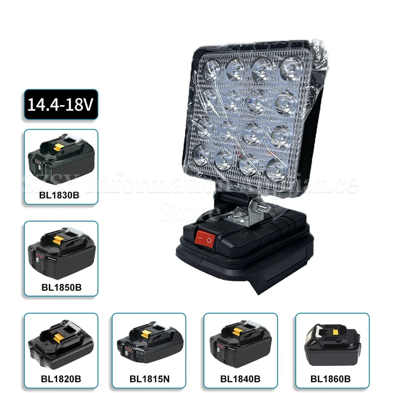 Светодиодный фонарь для аккумулятора Makita портативные беспроводные Прожекторы