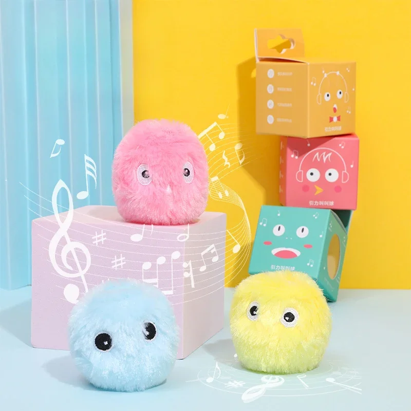 

Interactive Ball Smart Cat Toys Plush Electric Catnip Training Toy Kitten Touch Sounding Pet Product Squeak Toy Ball