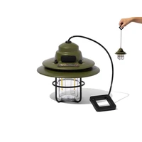 camping retro atmosphere chandelier outdoor camping led battery light outdoor hangable tent lights accessories with hook rope