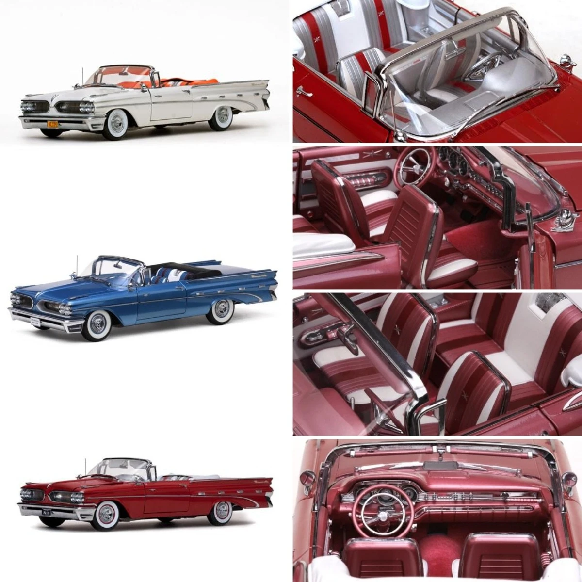 

SunStar 1:18 для Pontiac Bonneville Convertible 1959, Классические автомобили из сплава, полностью открытые, ограниченная серия, металлическая модель, фотоподаро...