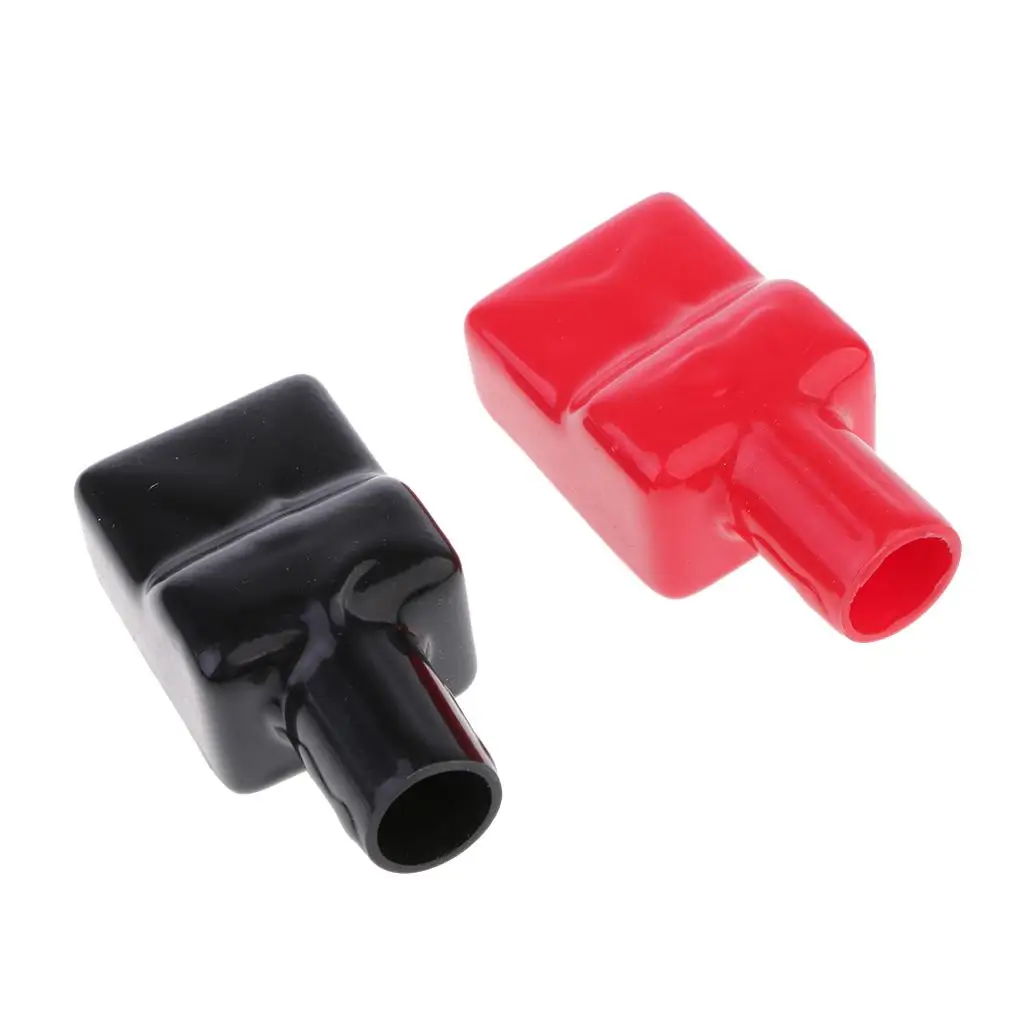 1 paar Изоляционные муфты для автомобильных аккумуляторов черные и красные