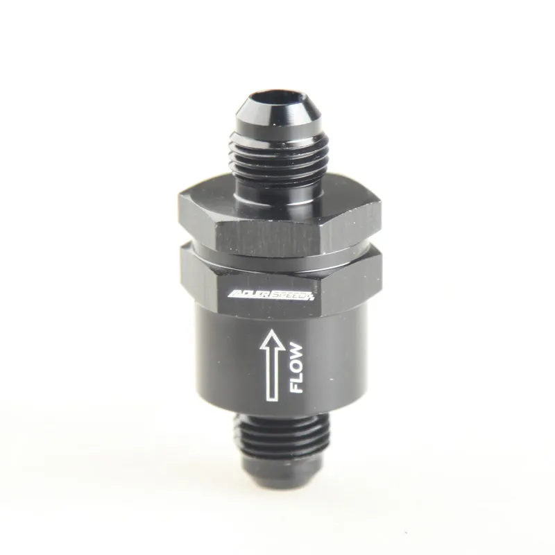 

AN6 AN8 AN10 AN12 алюминиевый невозвратный односторонний обратный клапан, топливный фитинг EFI, черный адаптер