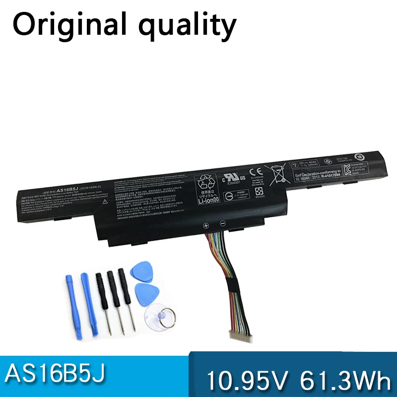 Новая батарея для ноутбука AS16B5J AS16B8J 10 95 V 61.3Wh Acer Aspire E5-575G F15 F5-573G E5-575G-53VG 3INR19/66-2