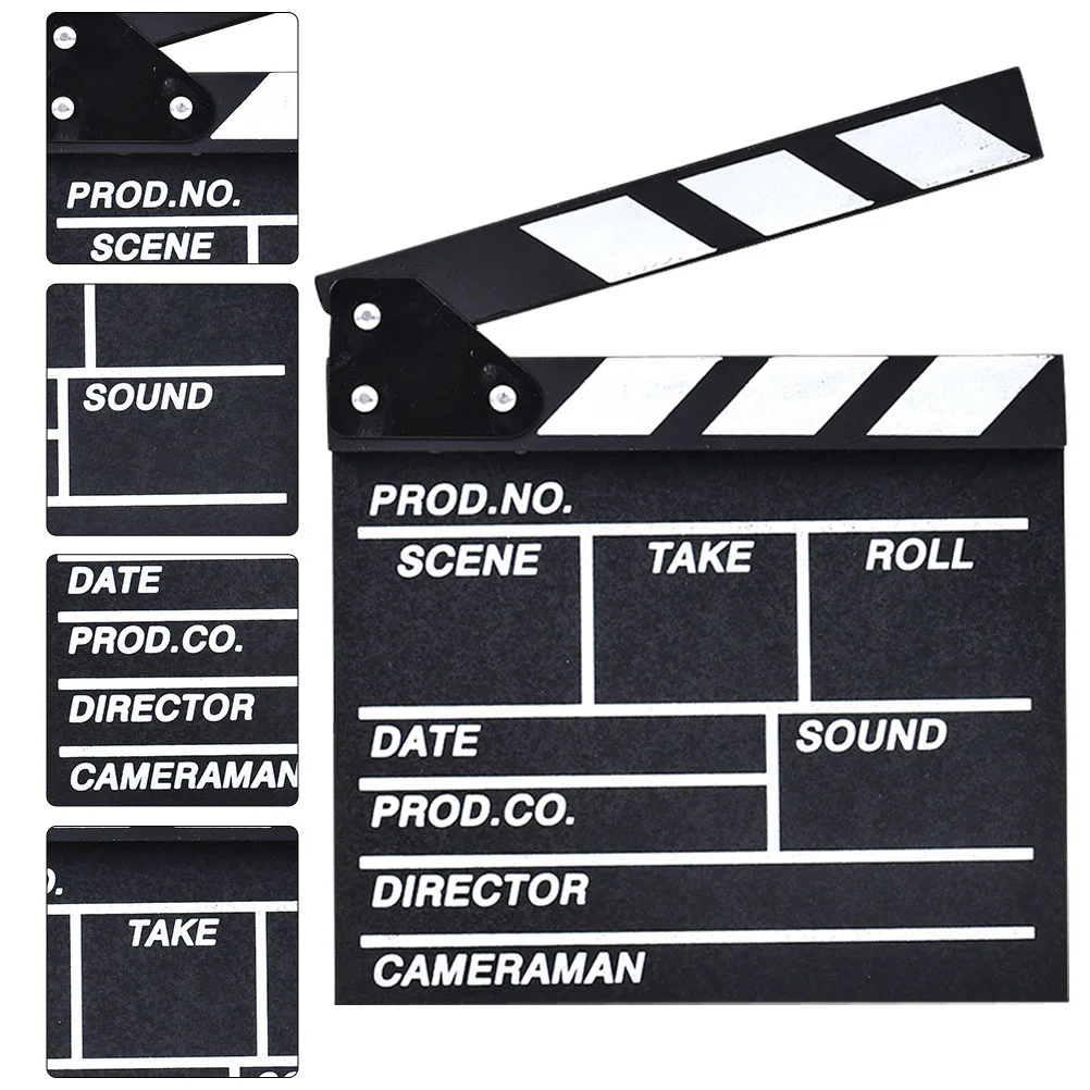 

1Pc Directors Clapboard Good Professional Great Clapper Board Film Clapper Directors Clapboard for Staff Children Directior