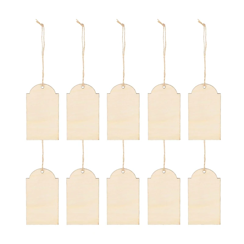 100 шт. необработанные деревянные бирки пустое дерево подвесные для рукоделия