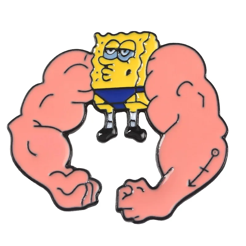 1 шт. Женская эмалированная брошь в виде губки боба | Украшения и аксессуары