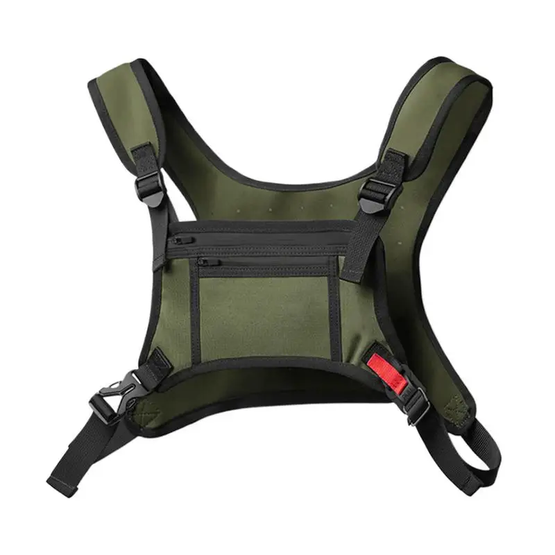 kamizelka dla mężczyzn saszetka do biegania na klatkę piersiową przenośna przednia torba wodoodporna klatce piersiowej z kieszenią i dodatkowym