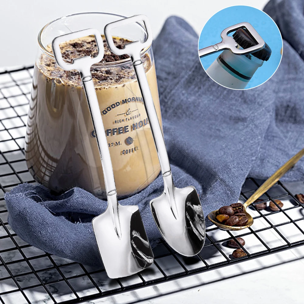 1 шт. модная кофейная ложка набор столовых приборов лопата из нержавеющей стали в
