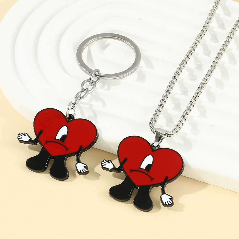 

Fashion Lovely Animal Rabbit Bad Bunny Pendant Necklace Popular Singer Fans Gift Collares Jewelry For Women Man Collier Femme